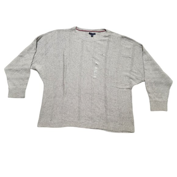 Share Tommy Hilfiger Women's Oversized Sweater | Modern Crewneck Gray XXL - Picture 1 of 7